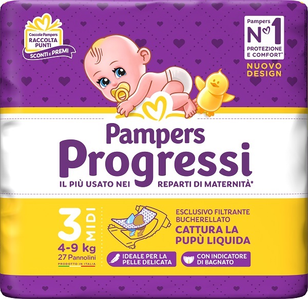 PAMPERS PROGRESSI MIDI 27 PEZZI - Farma Nice