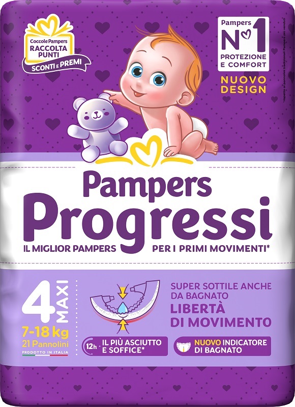 PAMPERS PROGRESSI MAXI 21 PEZZI - Farma Nice