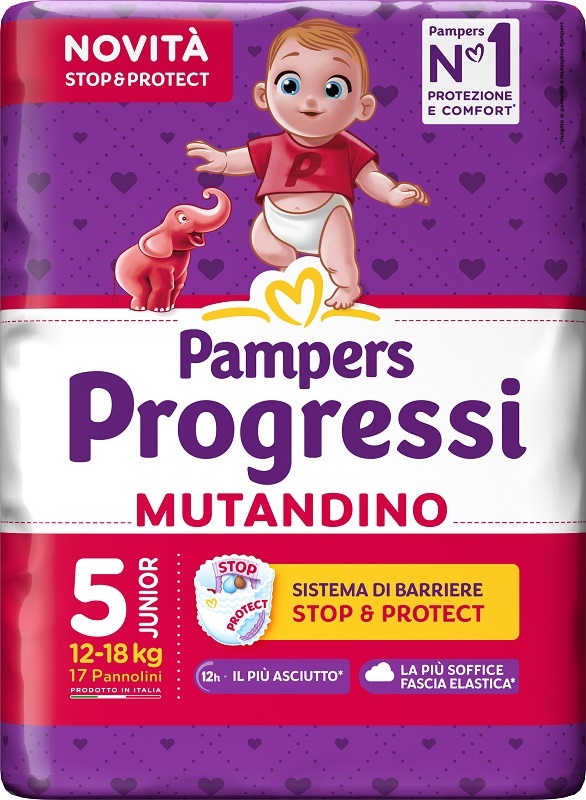 PAMPERS PROGRESSI MUTANDINA JUNIOR 17 PEZZI - Farma Nice