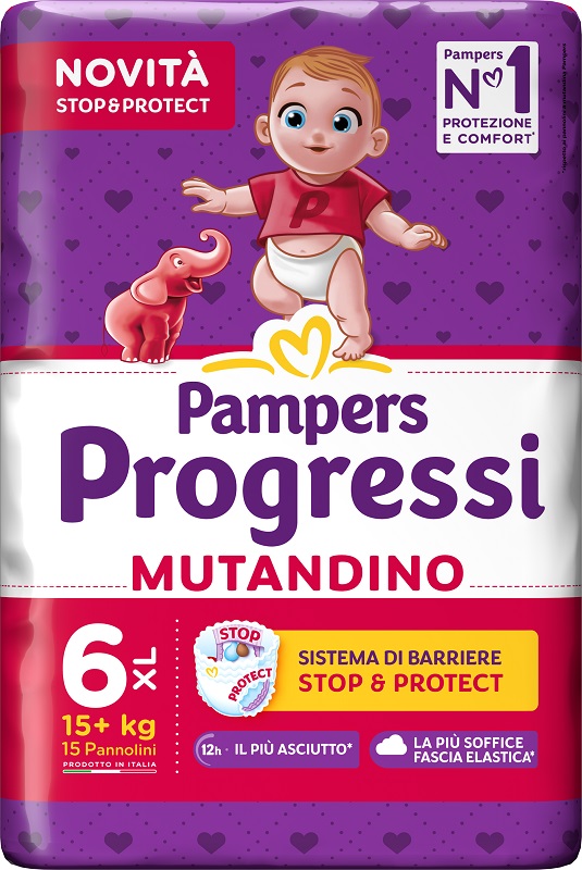 PAMPERS PROGRESSI MUTANDINA XL CP 15 PEZZI - Farma Nice