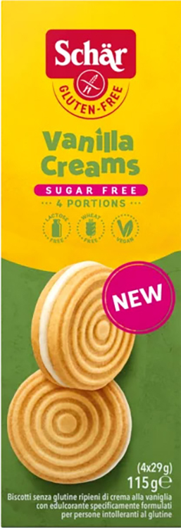 SCHAR SUGAR FREE VANILLA CREAMS 115 G - Farma Nice