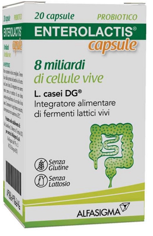 ENTEROLACTIS 20 CAPSULE 8 MILIARDI DI CELLULE VIVE - Farma Nice