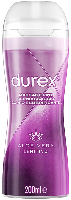 DUREX MASSAGE 2 IN 1 GEL MASSAGGIO CORPO E LUBRIFICANTE ALOE VERA 200 ML - Farma Nice