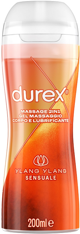 DUREX MASSAGE 2 IN 1 GEL MASSAGGIO CORPO E LUBRIFICANTE YLANG YLANG 200 ML - Farma Nice