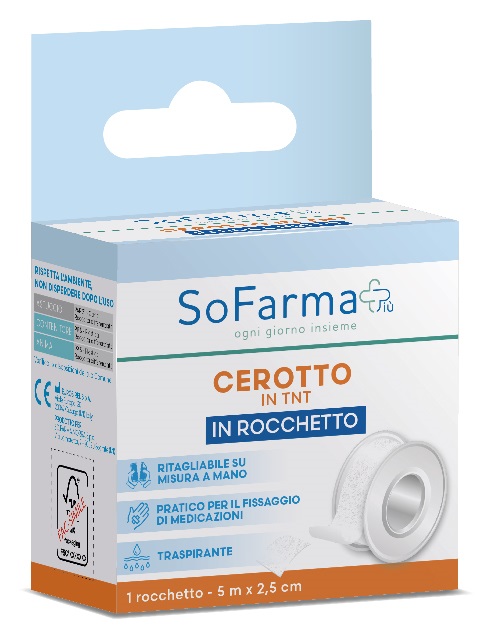 ROCCHETTO TESSUTO NON TESSUTO M 5X2,5 CM SOFARMAPIU' - Farma Nice