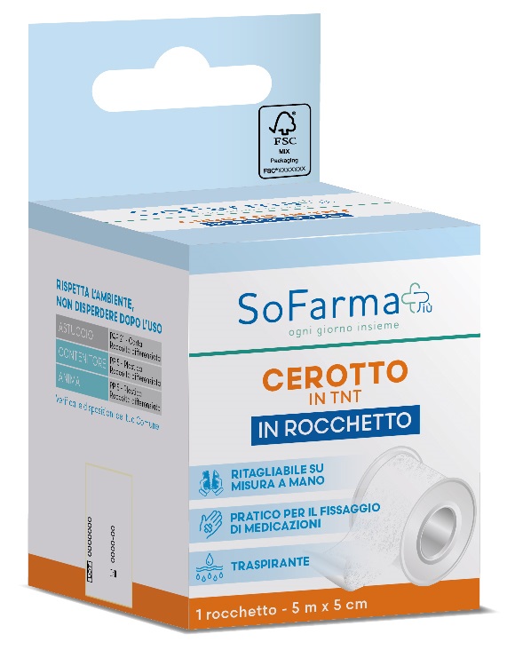 ROCCHETTO TESSUTO NON TESSUTO M 5X5 CM SOFARMAPIU' - Farma Nice