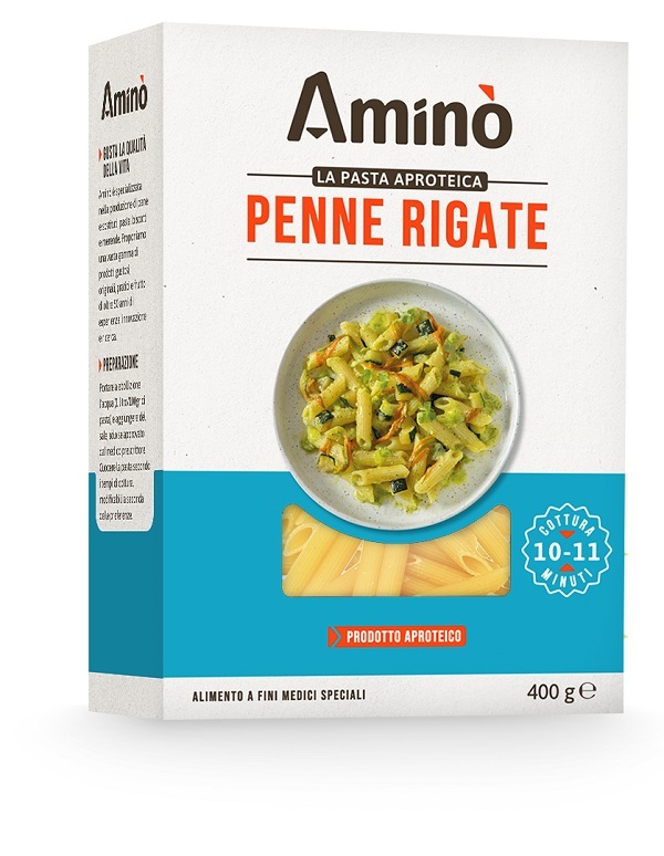 AMINO LA PASTA APROTEICA PENNE RIGATE 400 G - Farma Nice