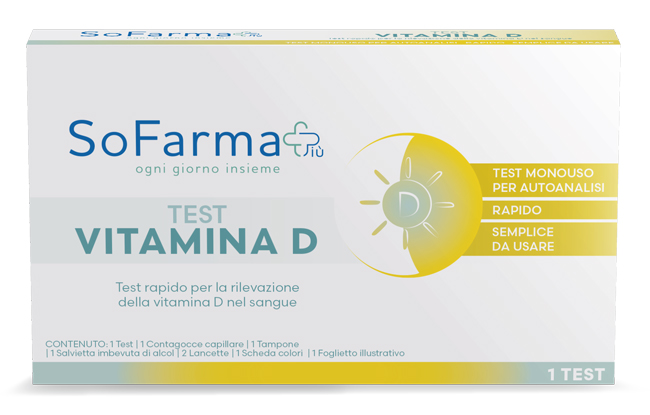 TEST AUTODIAGNOSTICO VITAMINA D 1 PEZZO SOFARMAPIU' - Farma Nice