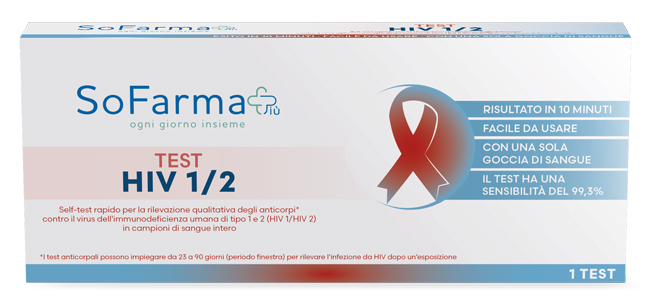 TEST AUTODIAGNOSTICO HIV 1/2 SOFARMAPIU' - Farma Nice