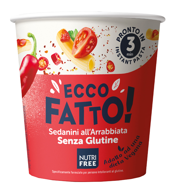 NUTRIFREE ECCO FATTO SEDANINI ALL'ARRABBIATA 70 G - Farma Nice