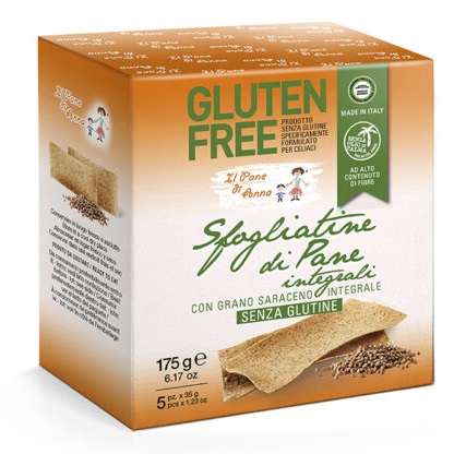 IL PANE DI ANNA SFOGLIATINE PANE INTEGRALE SENZA GLUTINE 315 G - Farma Nice