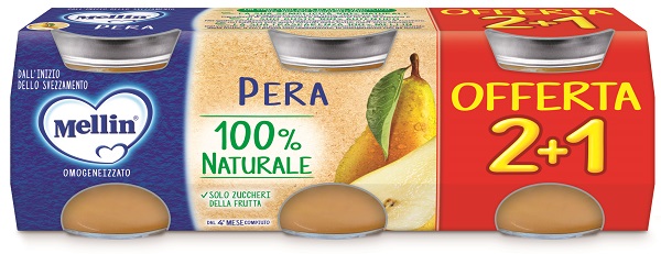 MELLIN OMOGENEIZZATO PERA 3 PEZZI DA 100 G - Farma Nice