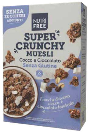 NUTRIFREE SUPER CRUNCHY MUESLI COCCO E CIOCCOLATO SENZA ZUCCHERI AGGIUNTI 300 G - Farma Nice