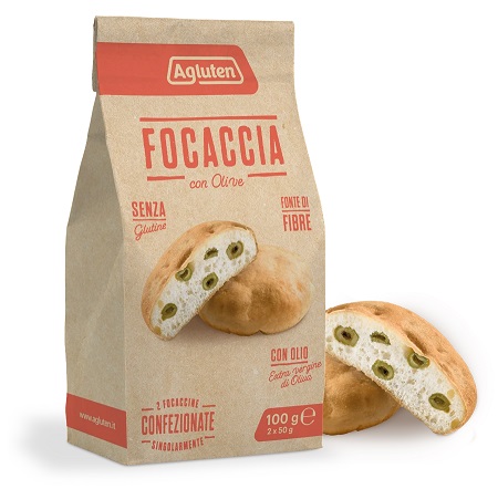 AGLUTEN FOCACCIA OLIVE 100 G - Farma Nice