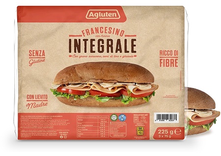 AGLUTEN FRANCESINO FARINA INTEGRALE 225 G - Farma Nice