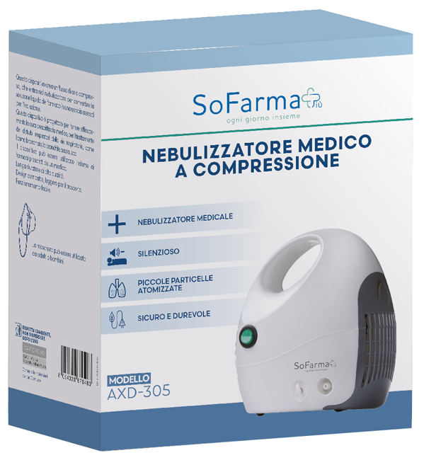 NEBULIZZATORE MEDICO A COMPRESSIONE SOFARMAPIU' - Farma Nice