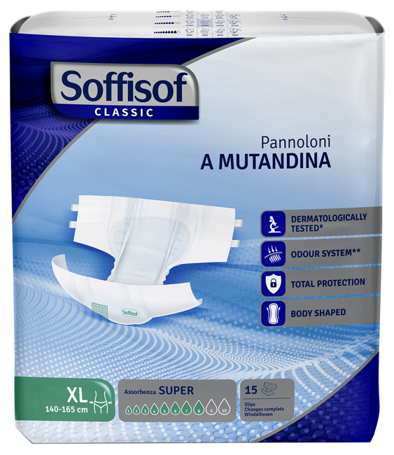 PANNOLINO MUTANDINA SUPER XL CLASSIC SOFFISOF 15 PEZZI - Farma Nice