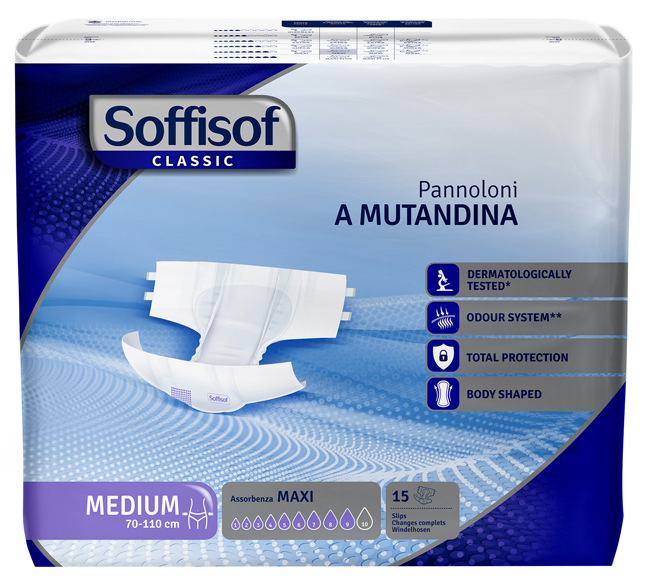 PANNOLINO MUTANDINA SOFFISOF CLASSIC MAXI M 15 PEZZI - Farma Nice