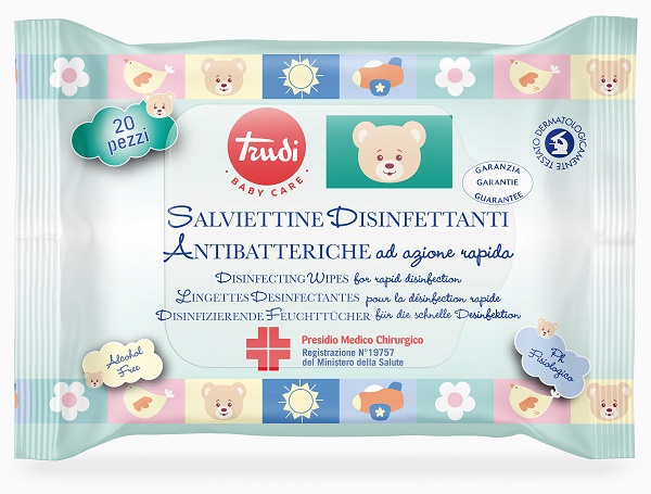 TRUDI BABY CARE SALVIETTINE DISINFETTANTI PMC 20 PEZZI - Farma Nice