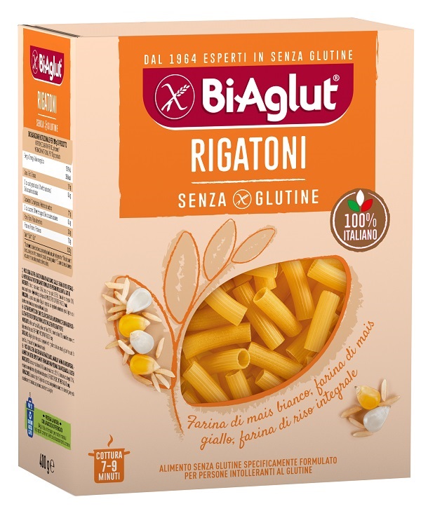 BIAGLUT PASTA SENZA GLUTINE RIGATONI 400 G - Farma Nice
