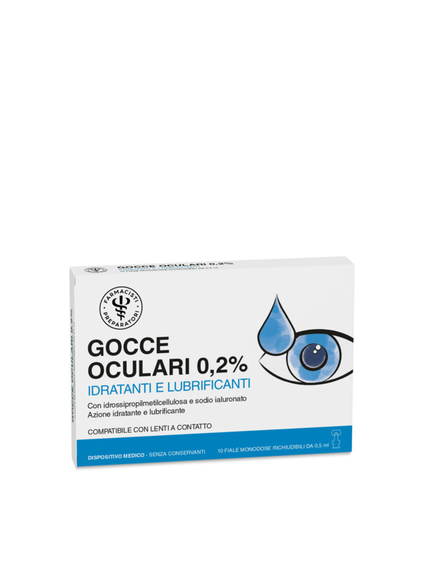 LFP GOCCE OCULARI STERILI A BASE DI IPROMELLOSA E SODIO IALURONATO IN 10 CONTENITORI MONODOSE DA 0,5 ML - Farma Nice