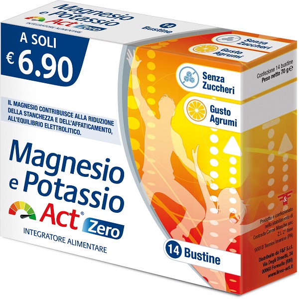 MAGNESIO E POTASSIO ACT ZERO 14 BUSTINE - Farma Nice