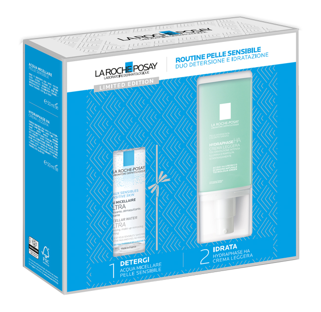 HYDRAPHASE LEGERE 50 ML NATALE 23 1 ACQUA MICELLARE PELLE SENSIBILE 50 ML + 1 HYDRAPHASE HA CREMA LEGGERA 50 ML - Farma Nice