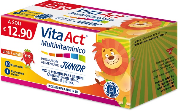 VITA ACT MULTIVITAMINICO JUNIOR 10 FIALE DA 10 ML - Farma Nice