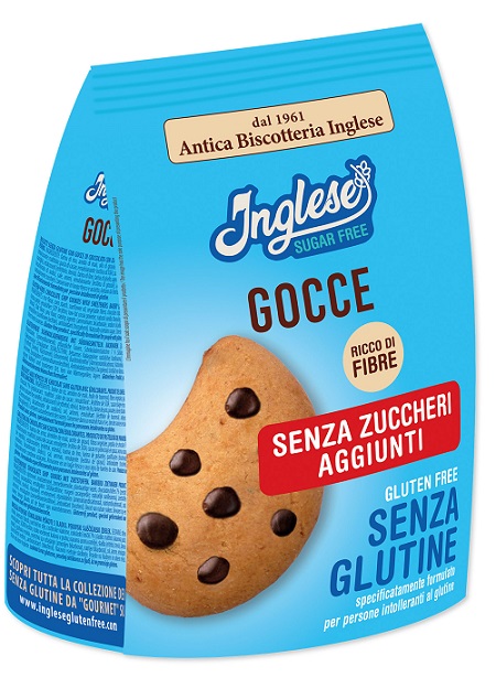 INGLESE BISCOTTI GOCCE DI CIOCCOLATO SENZA ZUCCHERI AGGIUNTI 200 G - Farma Nice