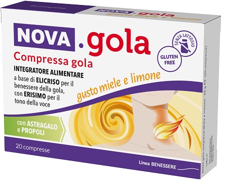 NOVA GOLA MIELE LIMONE 20 COMPRESSE - Farma Nice