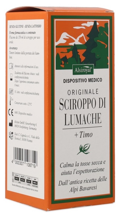 SCIROPPO LUMACHE ORIGINALE ALSITAN 150 ML - Farma Nice