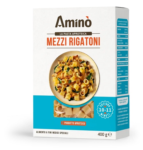 AMINO' MEZZI RIGATONI APROTEICI 400 G - Farma Nice