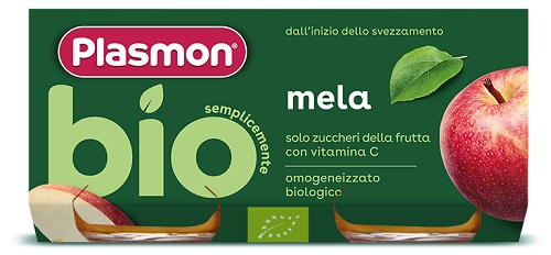 PLASMON OMOGENEIZZATO BIO MELA 2 VASETTI X 80 G - Farma Nice