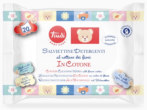 TRUDI BABY CARE SALVIETTE COTONE 20 PEZZI - Farma Nice
