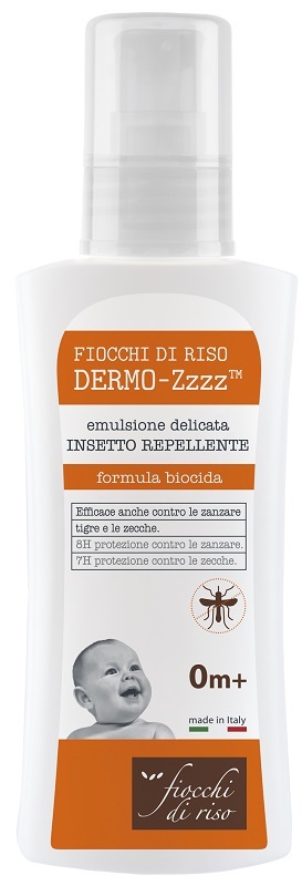 FIOCCHI DI RISO DERMO ZZZZ EMULSIONE DELICATA REPELLENTE 0 MESI + 100 ML - Farma Nice