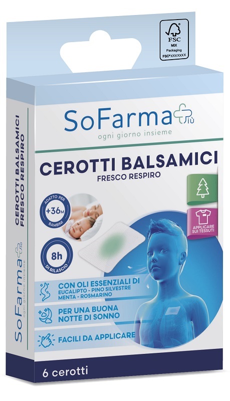 CEROTTO BALSAMICO FRESCO RESPIRO 6 PEZZI SOFARMAPIU' - Farma Nice