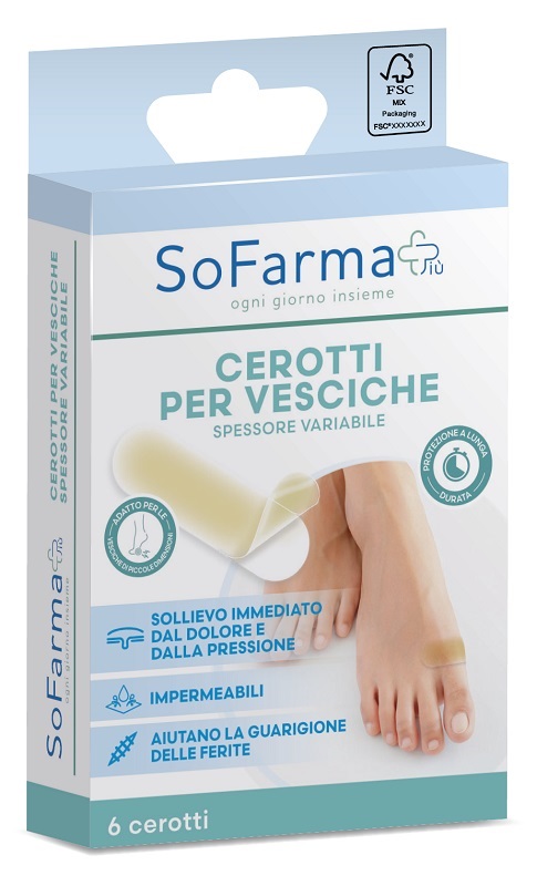 CEROTTO VESCICA PICCOLO 20 X 60 MM 6 PEZZI SOFARMAPIU' - Farma Nice