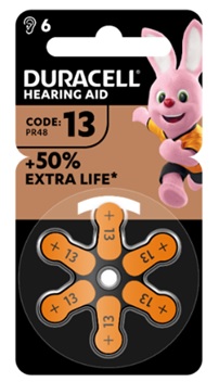 DURACELL EASY TAB 13 ARANCIO BATTERIA PER APPARECCHIO ACUSTICO 6 PEZZI - Farma Nice