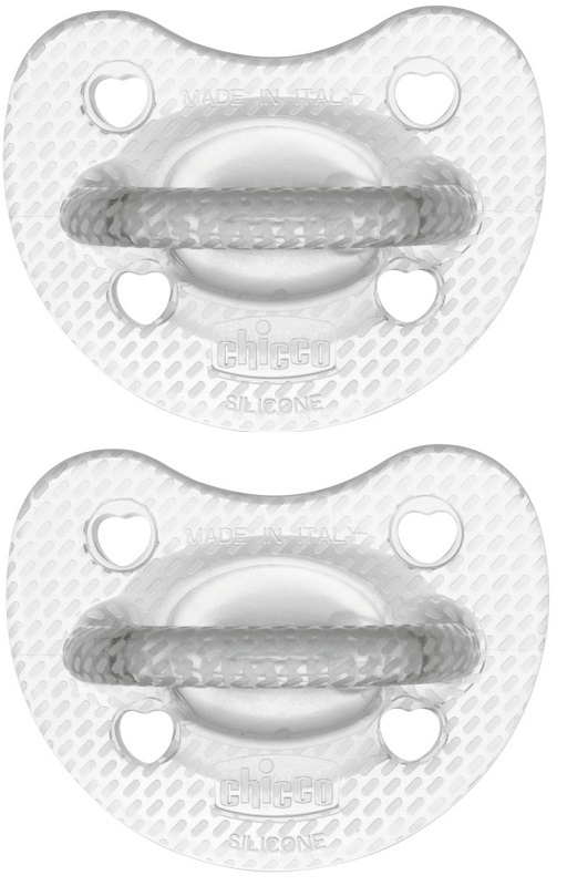 CHICCO GOMMOTTO SILICONE CRYSTAL 2-6 MESI 2 PEZZI - Farma Nice