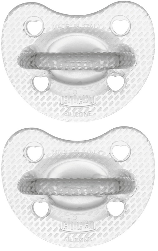 CHICCO GOMMOTTO SILICONE CRYSTAL 6-16 MESI 2 PEZZI - Farma Nice