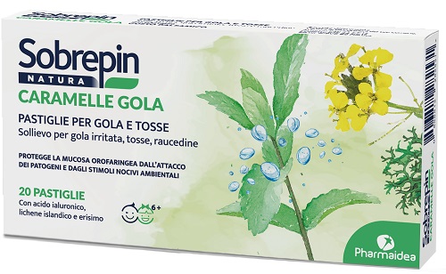 SOBREPIN NATURA CARAMELLA GOLA 20 PASTIGLIE - Farma Nice