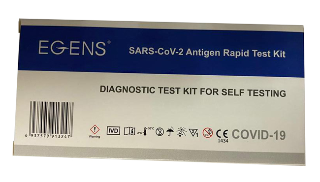 TEST ANTIGENICO RAPIDO COVID-19 EGENS AUTODIAGNOSTICO DETERMINAZIONE QUALITATIVA ANTIGENI SARS-COV-2 IN TAMPONI NASALI MEDIANTE IMMUNOCROMATOGRAFIA - Farma Nice
