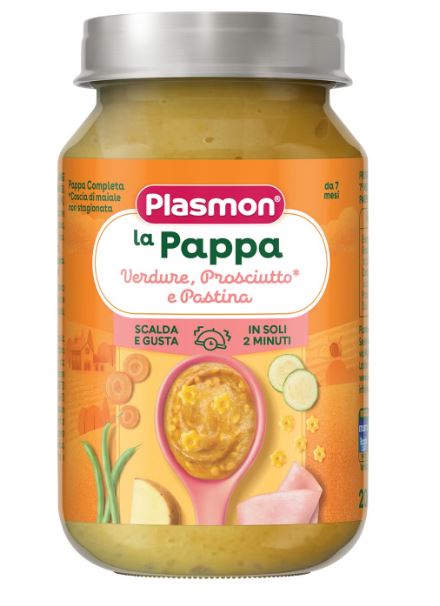 PLASMON LA PAPPA VERDURE PROSCIUTTO E PASTINA 200 G - Farma Nice