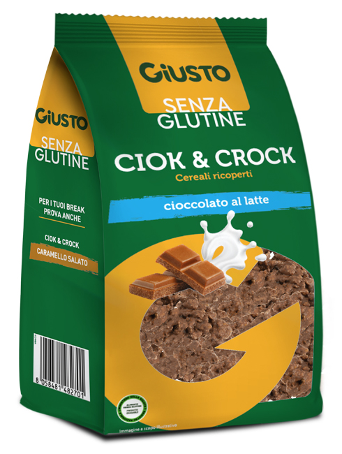 GIUSTO SENZA GLUTINE CIOK&CROCK CEREALI RICOPERTI DI CIOCCOLATO AL LATTE 125 G - Farma Nice