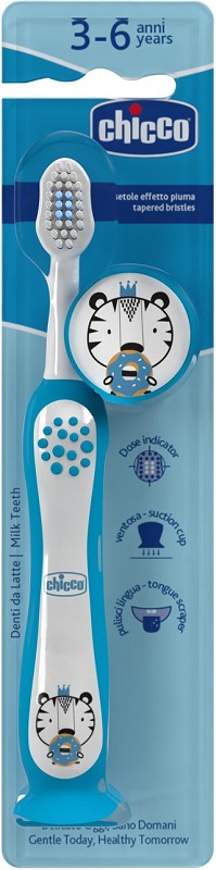 CHICCO SPAZZOLINO 3-6 YEARS AZZURRO - Farma Nice