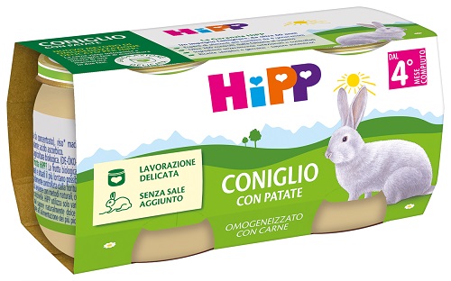 HIPP OMOGENEIZZATO CONIGLIO CON PATATE 2 PEZZI DA 80 G - Farma Nice