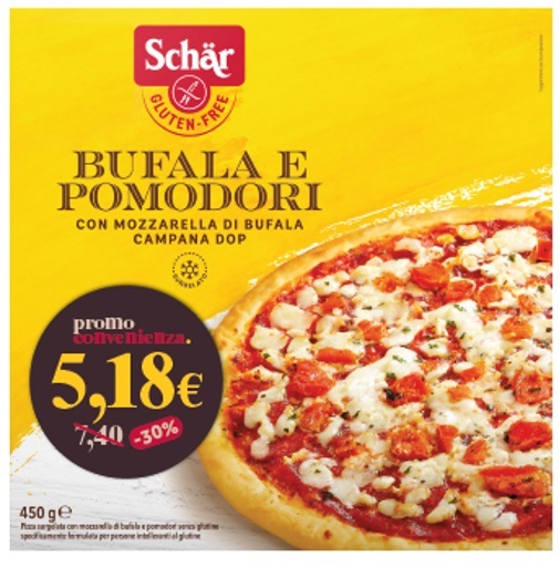 SCHAR SURGELATI PIZZA BUFALA/POMODORI 450 G PROMO - Farma Nice