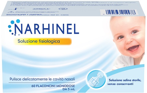 SOLUZIONE FISIOLOGICA PER ASPIRATORE NASALE NARHINEL 60 FLACONCINI DA 5 ML - Farma Nice