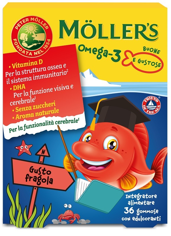 MOLLER'S OMEGA 3 JELLY FISH 36 GOMMOSE - Farma Nice