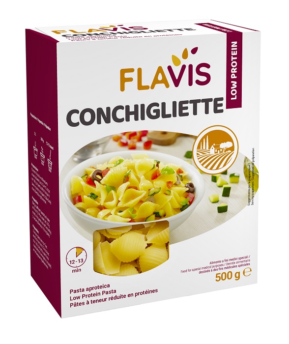 FLAVIS CONCHIGLIETTE APROTEICHE 500 G - Farma Nice